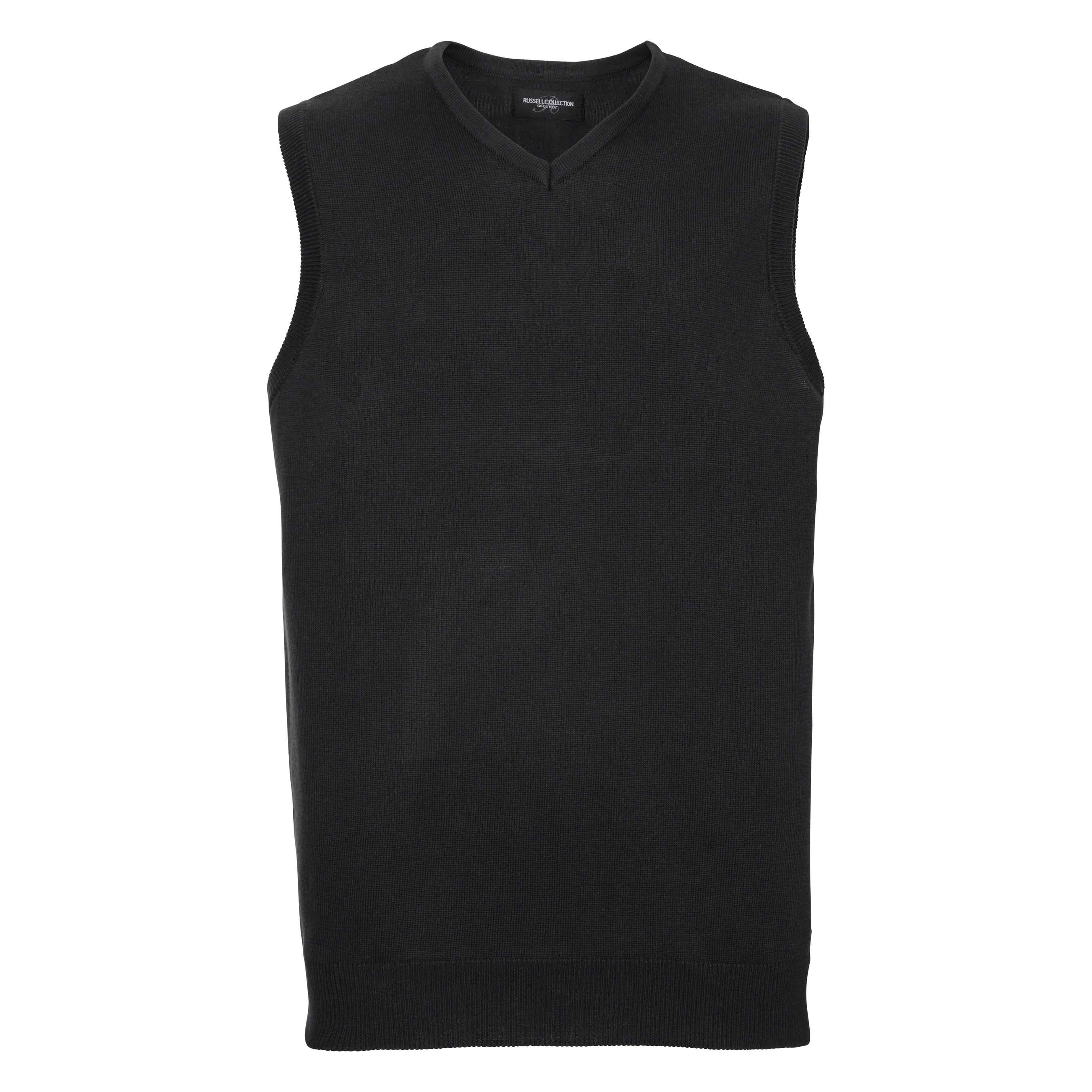R716M-V-Neck Sleeveless Knitted Pullover